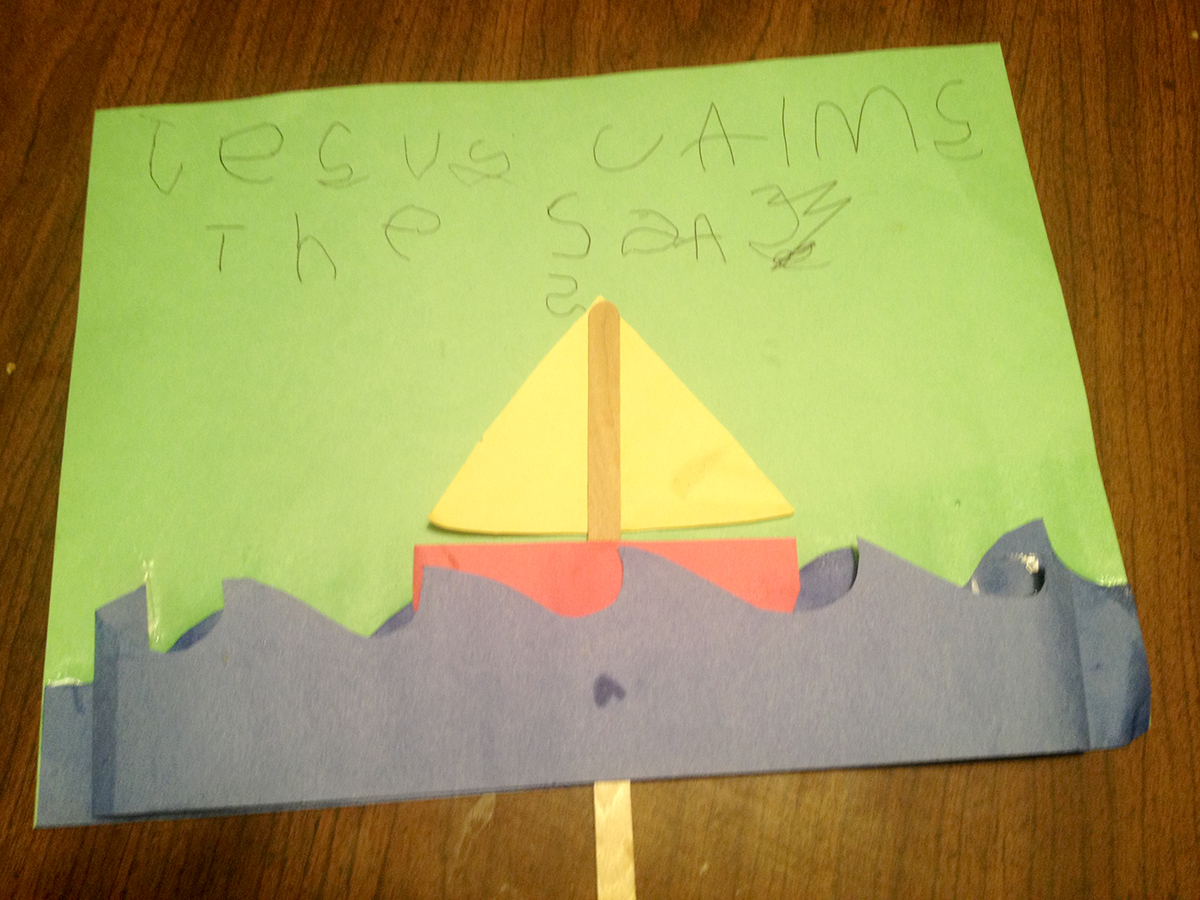 Jesus Calms the Sea Kids Craft